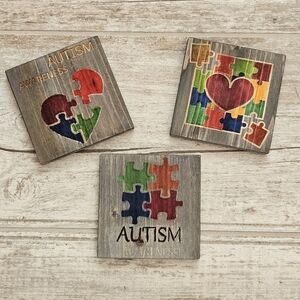 Autism Awareness Coasters - Set Of 3